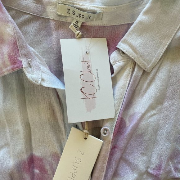 Z Supply Summer Dress - PINK/WHITE Size XS - Picture 3 of 5